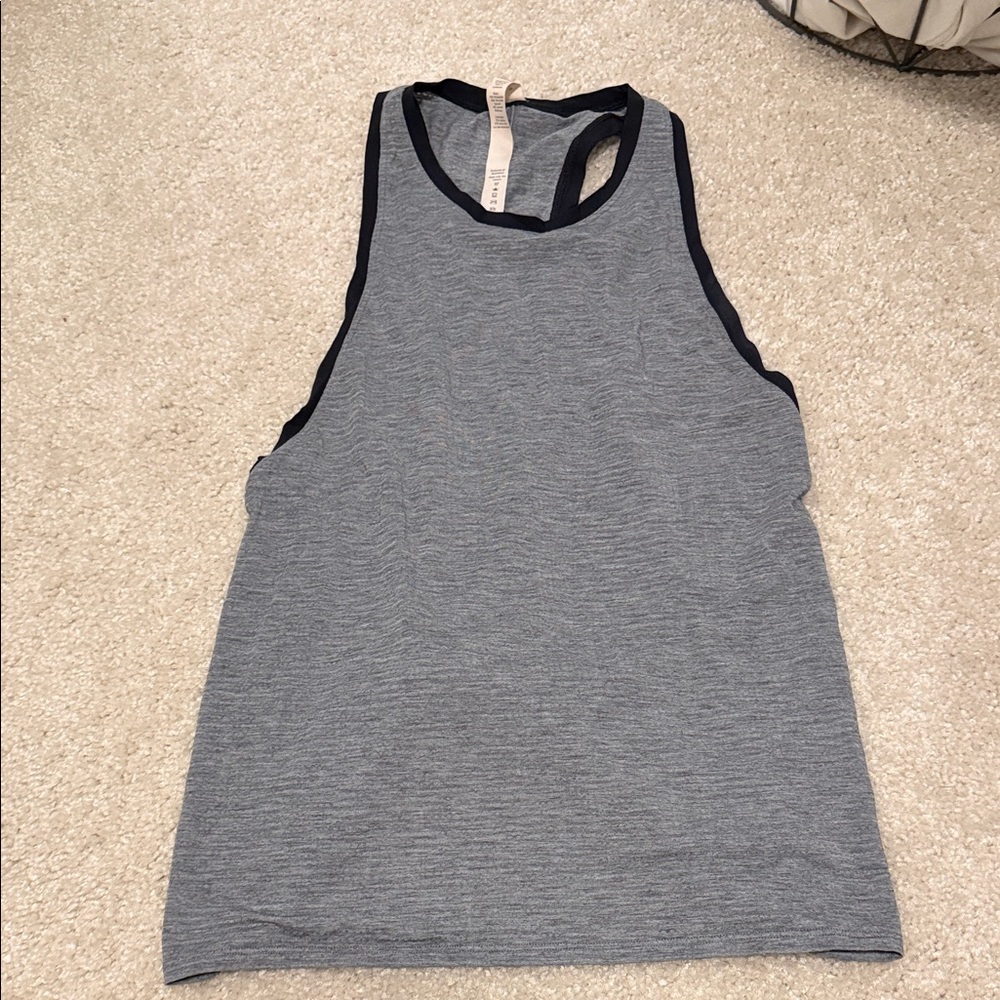 Lululemon Athletica Black and Gray Muscle Tee